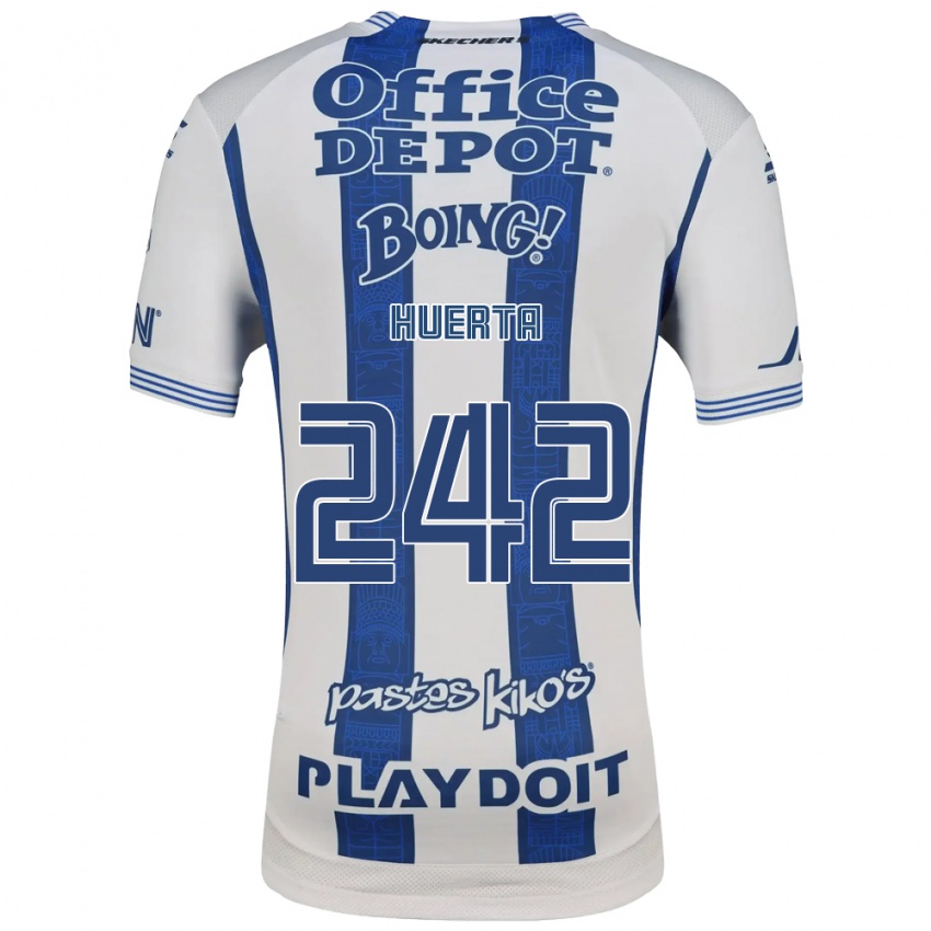 נשים Héctor Huerta #242 לבן כחול צי ג'רזי ביתית 2026/27 חולצה קצרה
