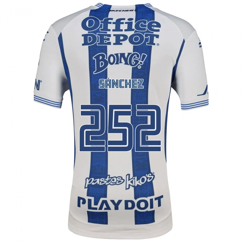 נשים Eliud Sánchez #252 לבן כחול צי ג'רזי ביתית 2026/27 חולצה קצרה
