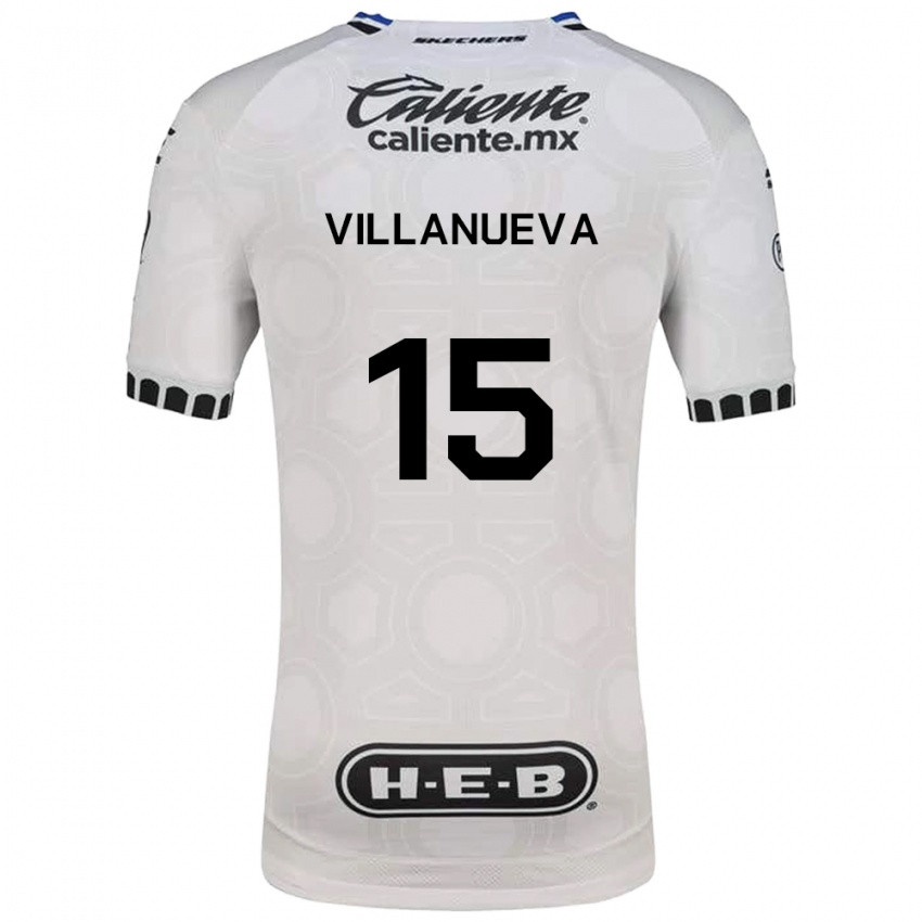 נשים Carlos Villanueva #15 לבן שחור כחול ג'רזי ביתית 2026/27 חולצה קצרה
