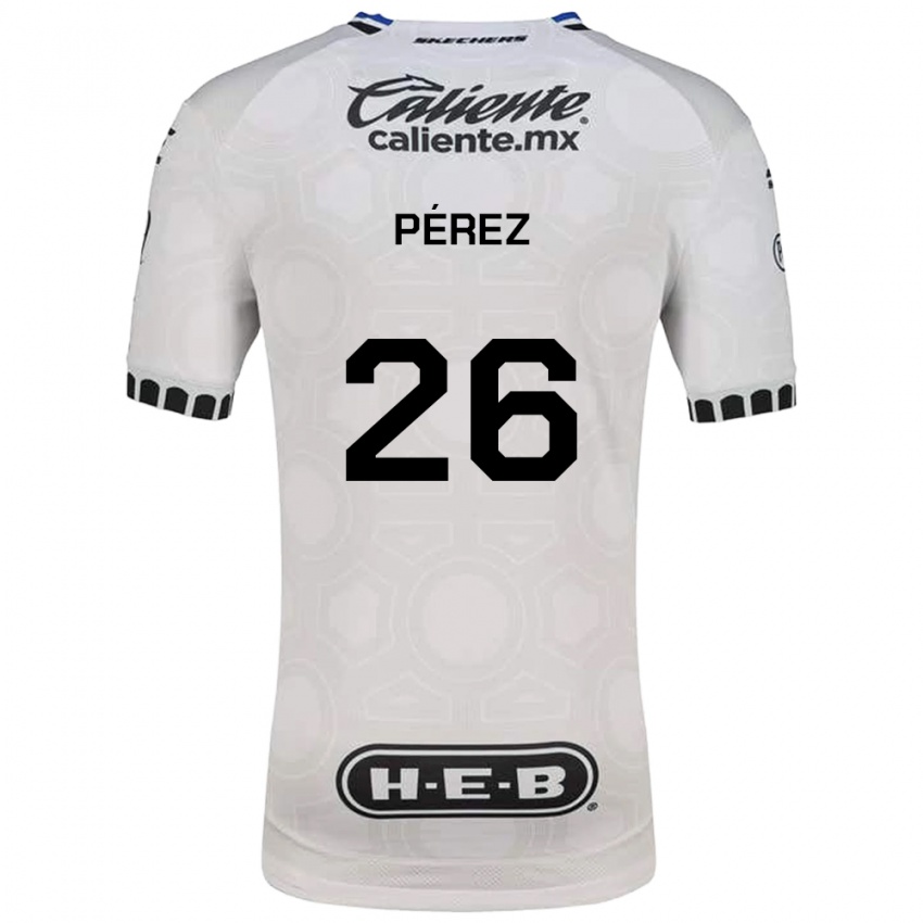 נשים Eduardo Pérez #26 לבן שחור כחול ג'רזי ביתית 2026/27 חולצה קצרה