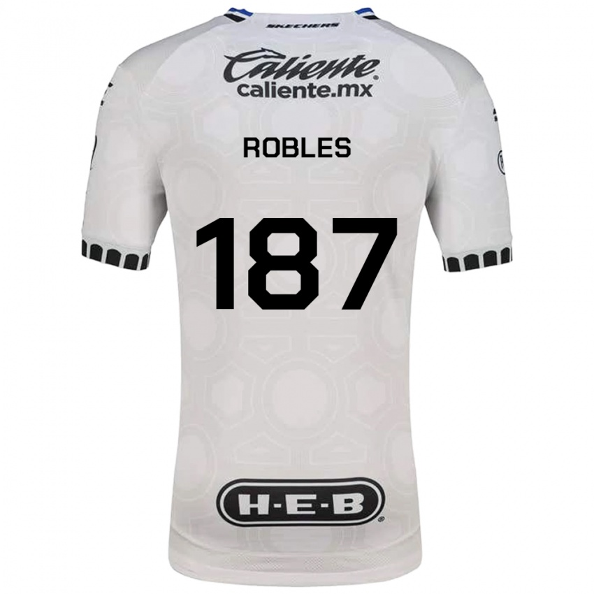 נשים Claudio Robles #187 לבן שחור כחול ג'רזי ביתית 2026/27 חולצה קצרה