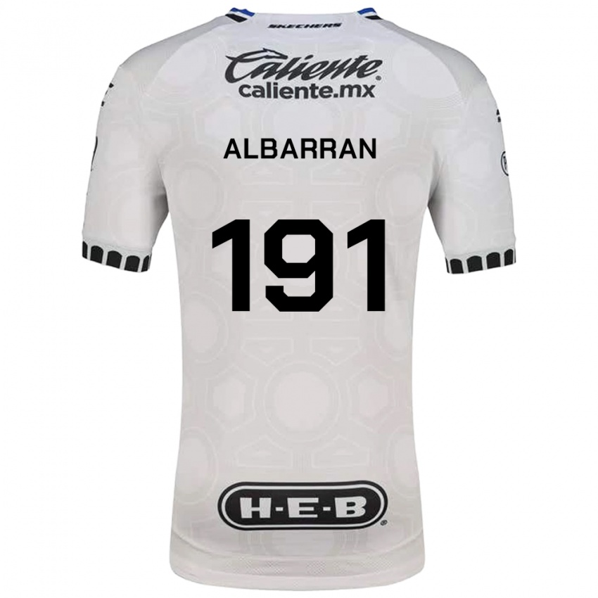 נשים Emilio Albarran #191 לבן שחור כחול ג'רזי ביתית 2026/27 חולצה קצרה