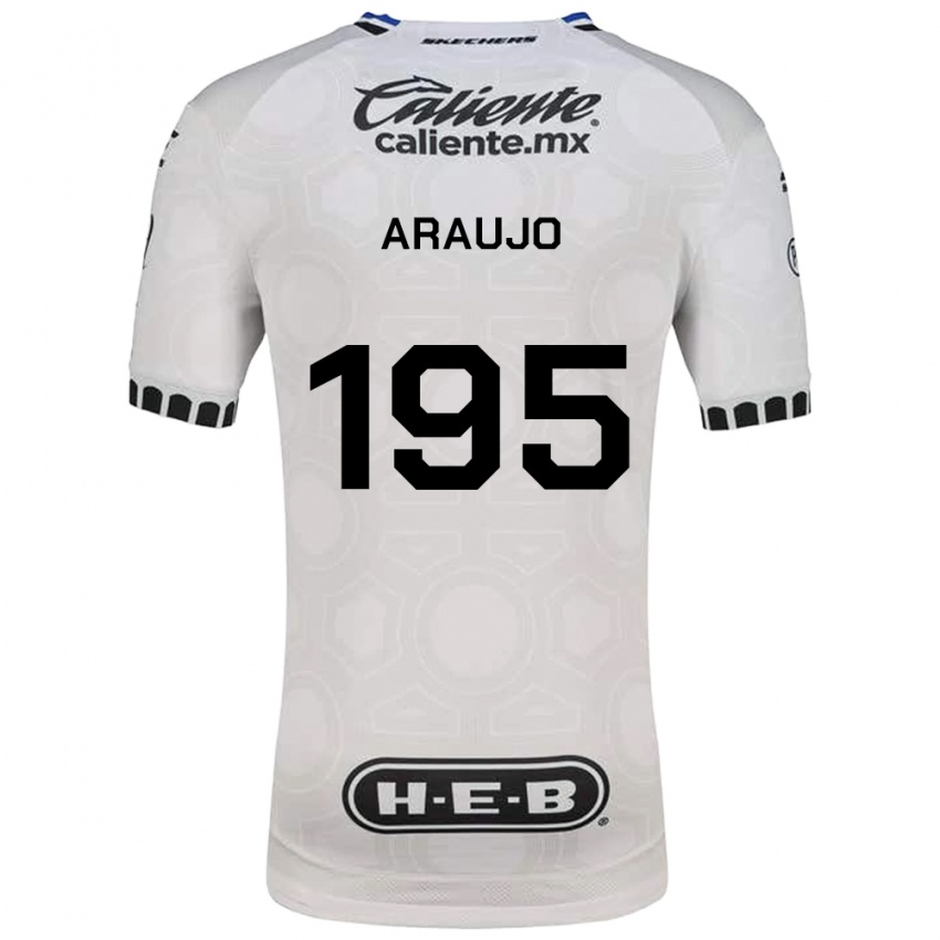 נשים Diego Araujo #195 לבן שחור כחול ג'רזי ביתית 2026/27 חולצה קצרה