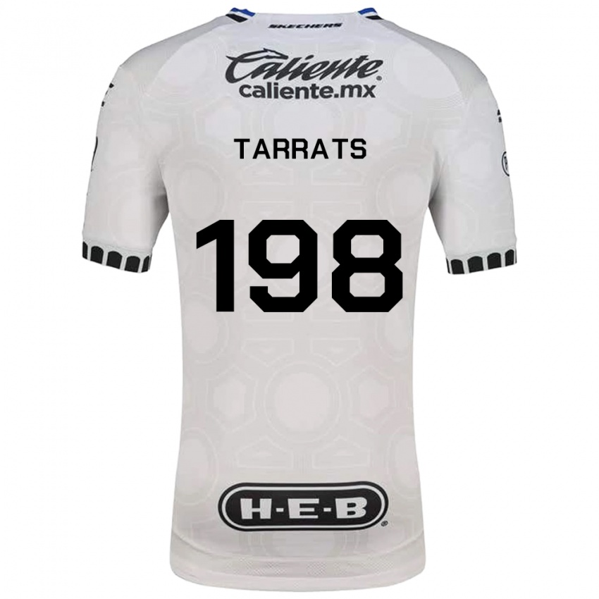 נשים Iñigo Tarrats #198 לבן שחור כחול ג'רזי ביתית 2026/27 חולצה קצרה