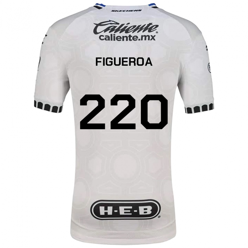 נשים Christopher Figueroa #220 לבן שחור כחול ג'רזי ביתית 2026/27 חולצה קצרה