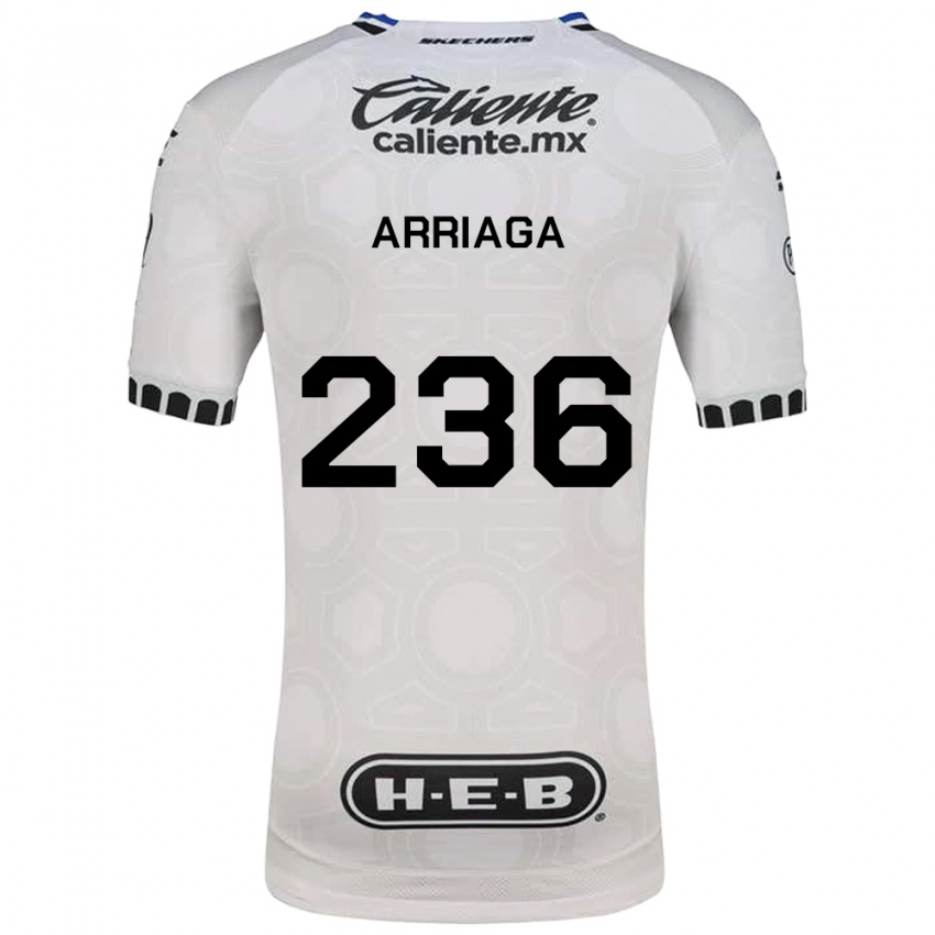 נשים Cristopher Arriaga #236 לבן שחור כחול ג'רזי ביתית 2026/27 חולצה קצרה