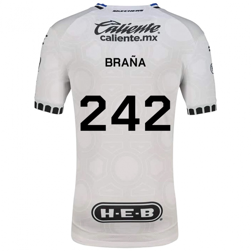 נשים Armando Braña #242 לבן שחור כחול ג'רזי ביתית 2026/27 חולצה קצרה
