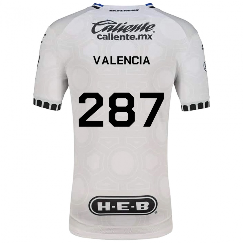 נשים Santiago Valencia #287 לבן שחור כחול ג'רזי ביתית 2026/27 חולצה קצרה