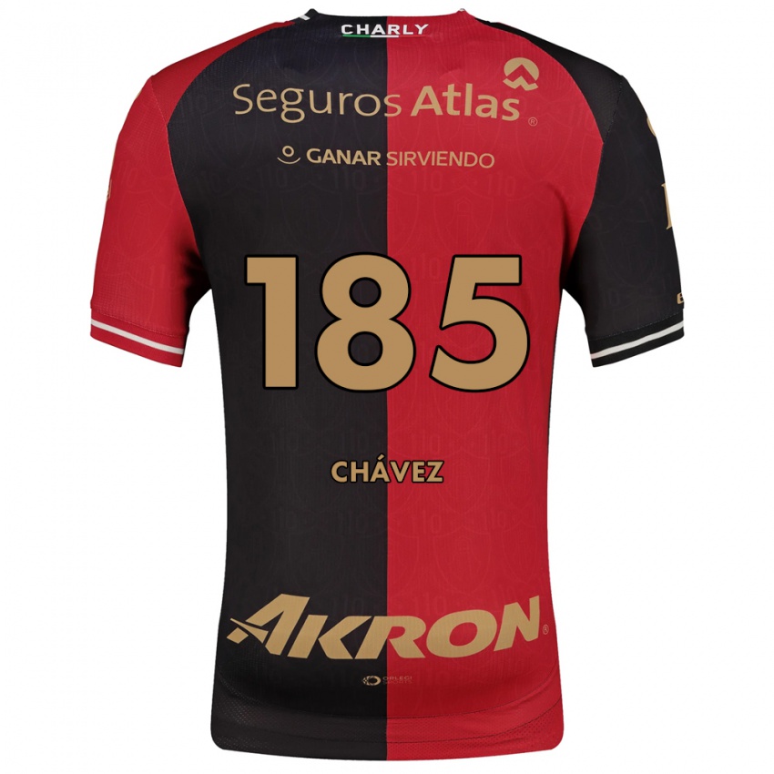 נשים Gael Chávez #185 אדום שחור חום ג'רזי ביתית 2026/27 חולצה קצרה