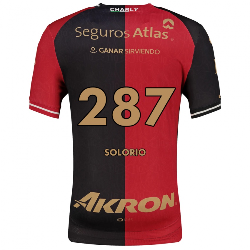 נשים Gael Solorio #287 אדום שחור חום ג'רזי ביתית 2026/27 חולצה קצרה