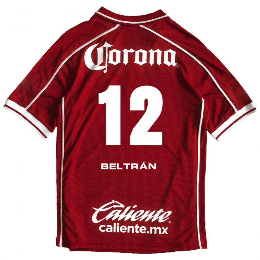 נשים Ronaldo Beltrán #12 לבן אדום ג'רזי ביתית 2026/27 חולצה קצרה