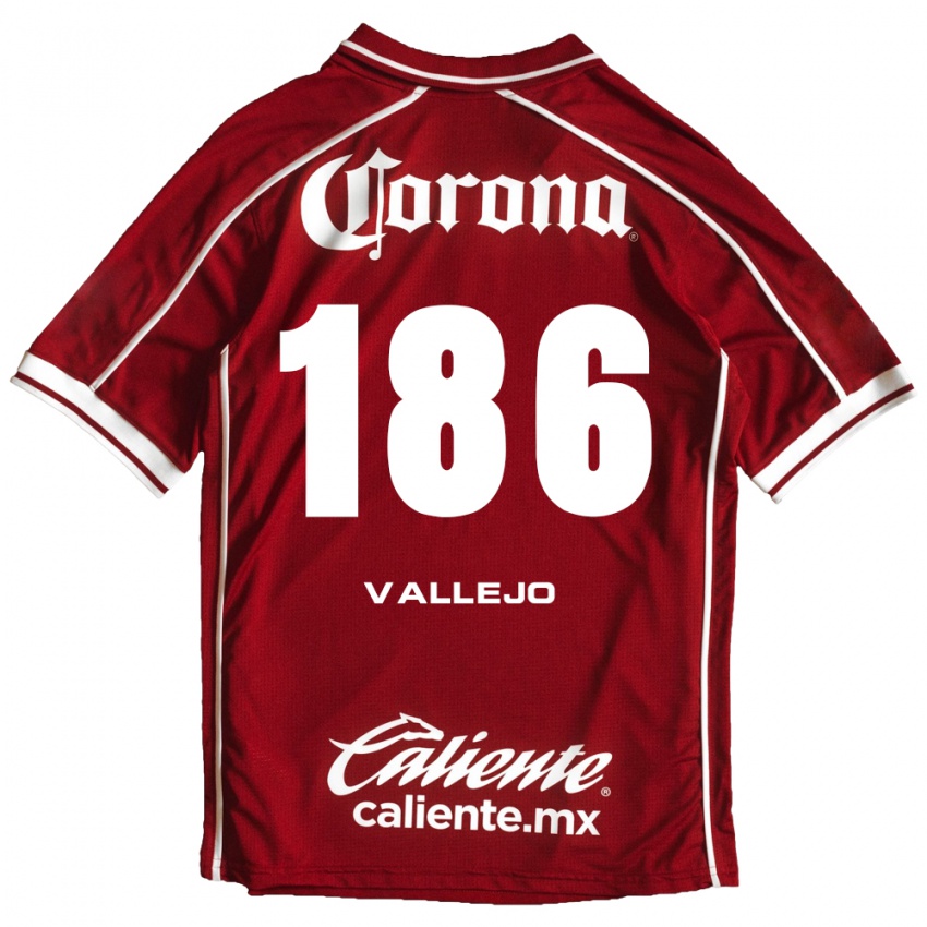 נשים Saúl Vallejo #186 לבן אדום ג'רזי ביתית 2026/27 חולצה קצרה