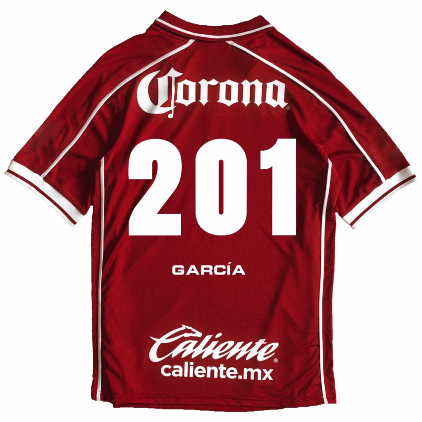 נשים Eros García #201 לבן אדום ג'רזי ביתית 2026/27 חולצה קצרה