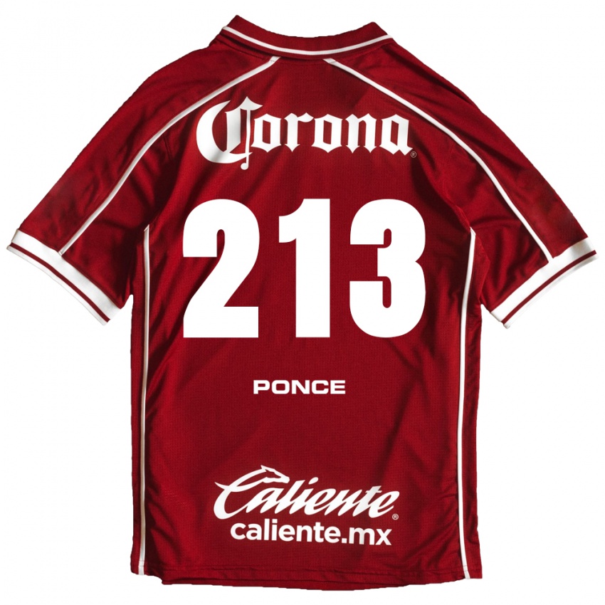 נשים Santiago Ponce #213 לבן אדום ג'רזי ביתית 2026/27 חולצה קצרה