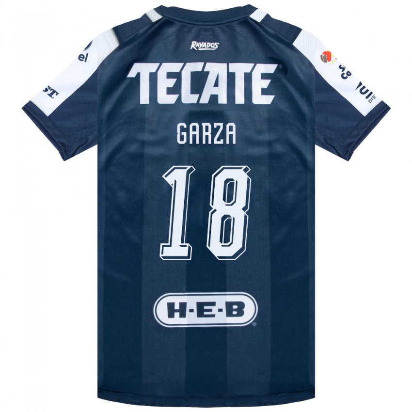 נשים César Garza #18 כחול דיו לבן אדום ג'רזי ביתית 2026/27 חולצה קצרה