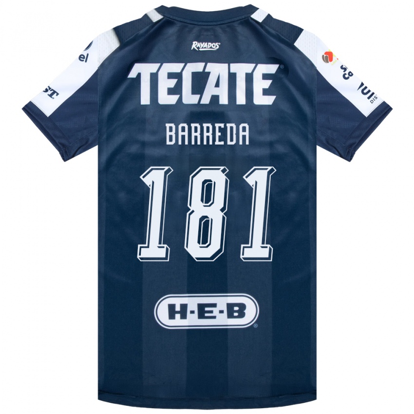 נשים Dimas Barreda #181 כחול דיו לבן אדום ג'רזי ביתית 2026/27 חולצה קצרה