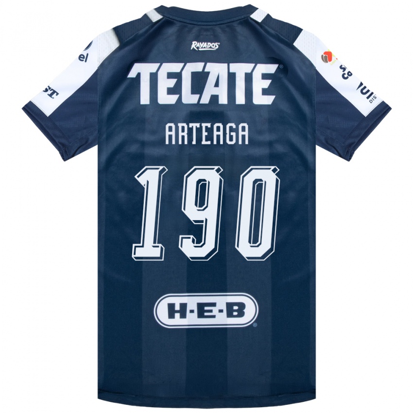 נשים Diego Arteaga #190 כחול דיו לבן אדום ג'רזי ביתית 2026/27 חולצה קצרה