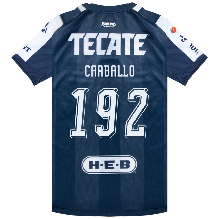 נשים Erick Carballo #192 כחול דיו לבן אדום ג'רזי ביתית 2026/27 חולצה קצרה