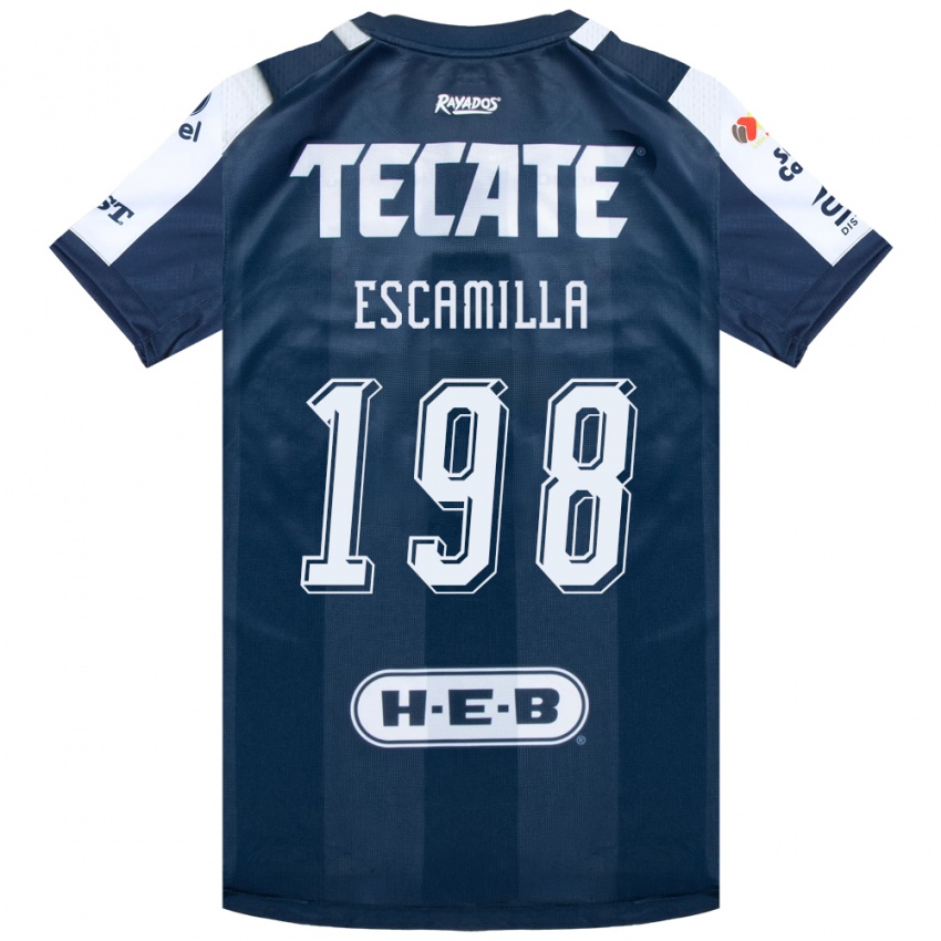 נשים Diego Escamilla #198 כחול דיו לבן אדום ג'רזי ביתית 2026/27 חולצה קצרה