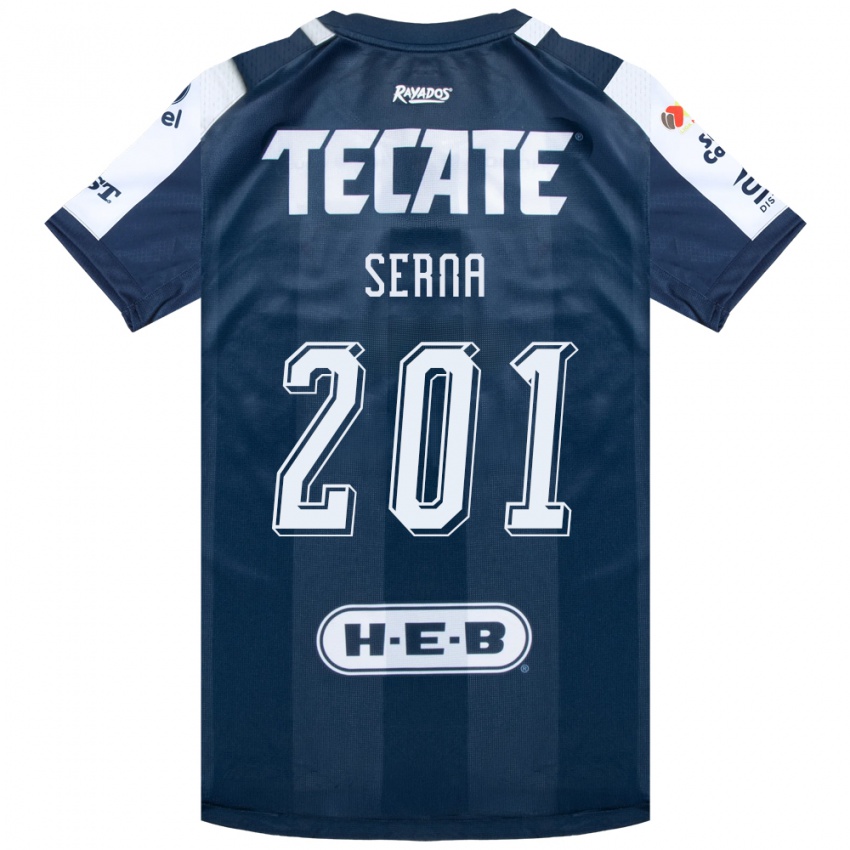 נשים Javier Serna #201 כחול דיו לבן אדום ג'רזי ביתית 2026/27 חולצה קצרה