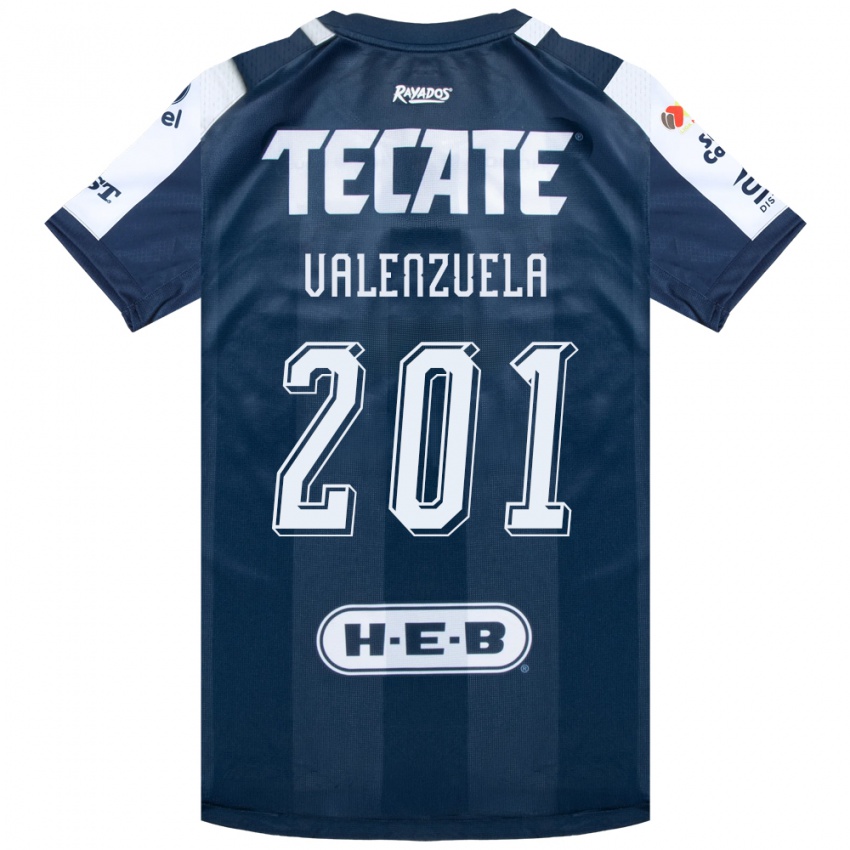 נשים Francisco Valenzuela #201 כחול דיו לבן אדום ג'רזי ביתית 2026/27 חולצה קצרה