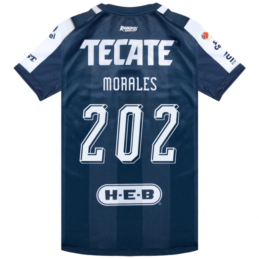 נשים Alejandro Morales #202 כחול דיו לבן אדום ג'רזי ביתית 2026/27 חולצה קצרה