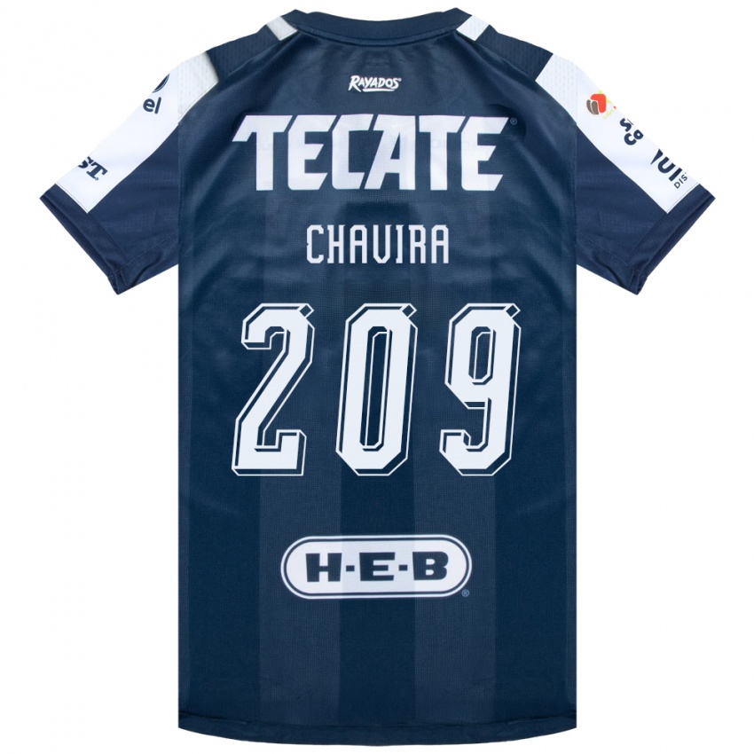נשים Diego Chavira #209 כחול דיו לבן אדום ג'רזי ביתית 2026/27 חולצה קצרה