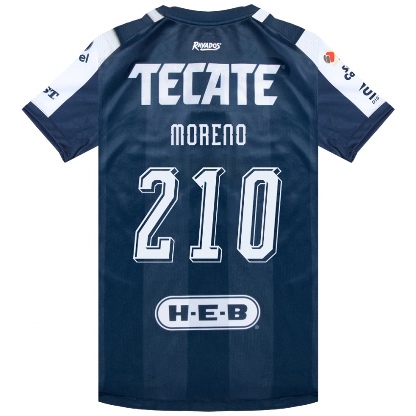 נשים Gael Moreno #210 כחול דיו לבן אדום ג'רזי ביתית 2026/27 חולצה קצרה