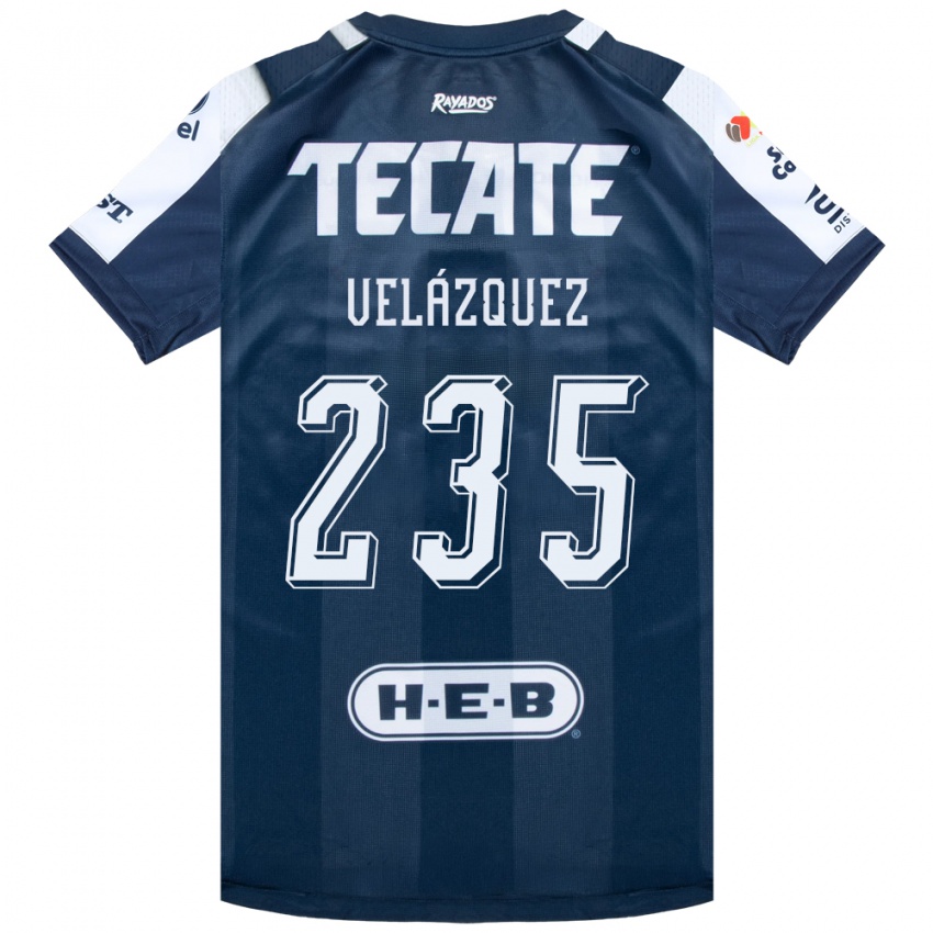 נשים Álvaro Velázquez #235 כחול דיו לבן אדום ג'רזי ביתית 2026/27 חולצה קצרה