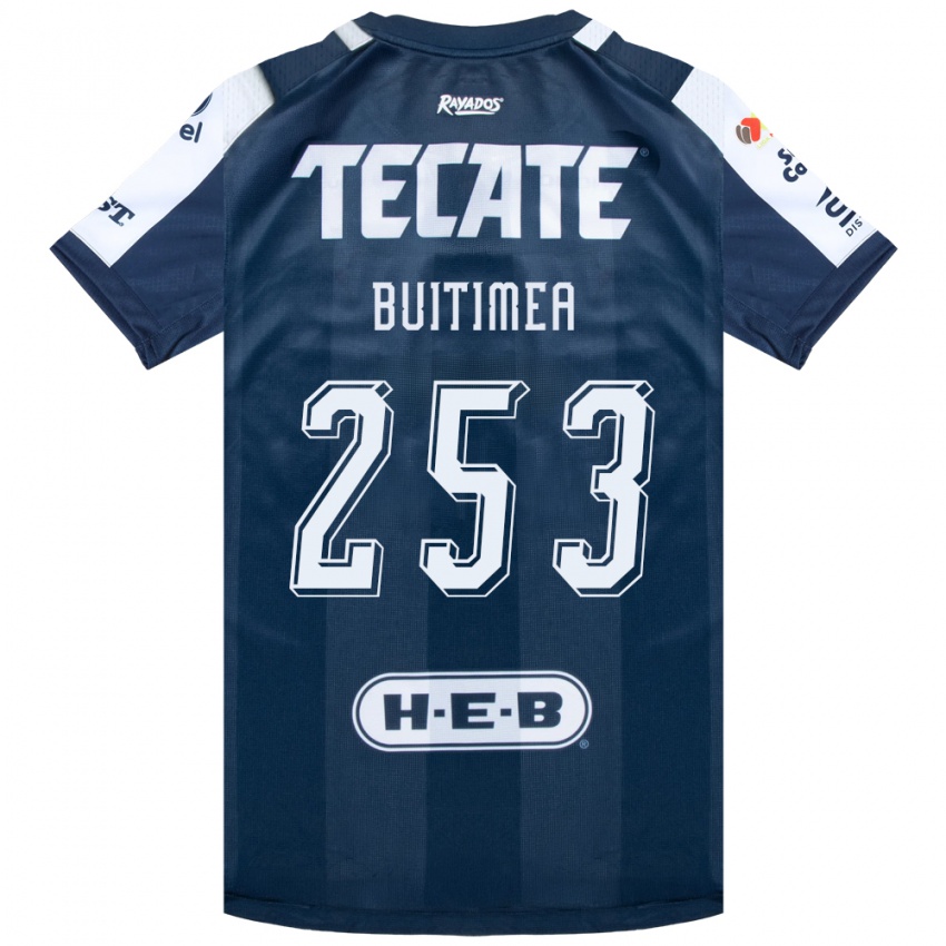 נשים Miguel Buitimea #253 כחול דיו לבן אדום ג'רזי ביתית 2026/27 חולצה קצרה