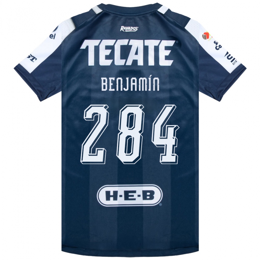 נשים Benjamín De La Herrán #284 כחול דיו לבן אדום ג'רזי ביתית 2026/27 חולצה קצרה