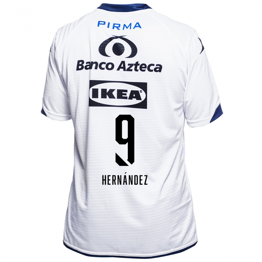נשים Luifer Hernández #9 לבן שחור כחול ג'רזי ביתית 2026/27 חולצה קצרה
