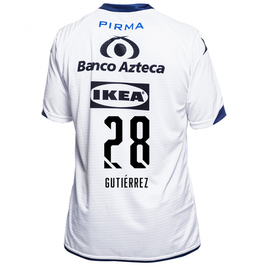נשים Daniel Gutiérrez #28 לבן שחור כחול ג'רזי ביתית 2026/27 חולצה קצרה