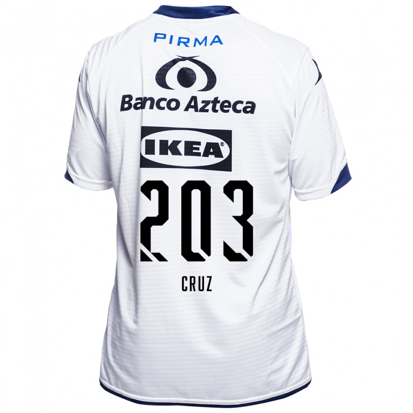 נשים Luis Cruz #203 לבן שחור כחול ג'רזי ביתית 2026/27 חולצה קצרה