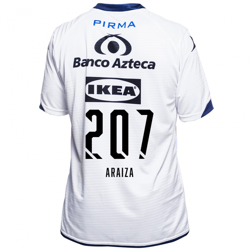 נשים Daniel Araiza #207 לבן שחור כחול ג'רזי ביתית 2026/27 חולצה קצרה