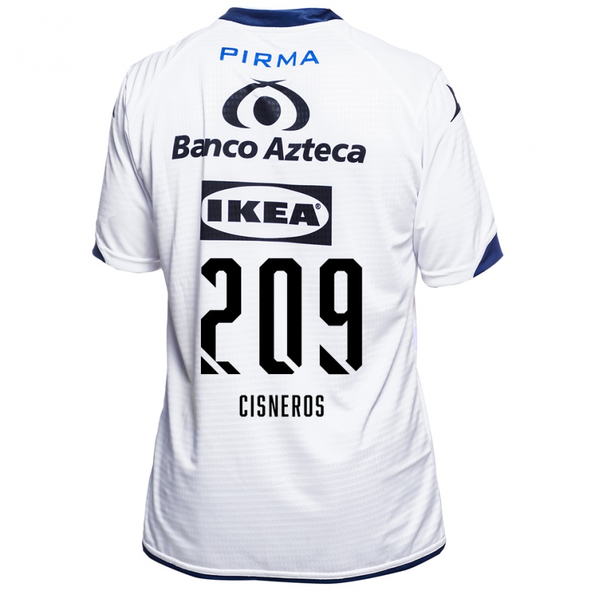 נשים Elisvan Cisneros #209 לבן שחור כחול ג'רזי ביתית 2026/27 חולצה קצרה