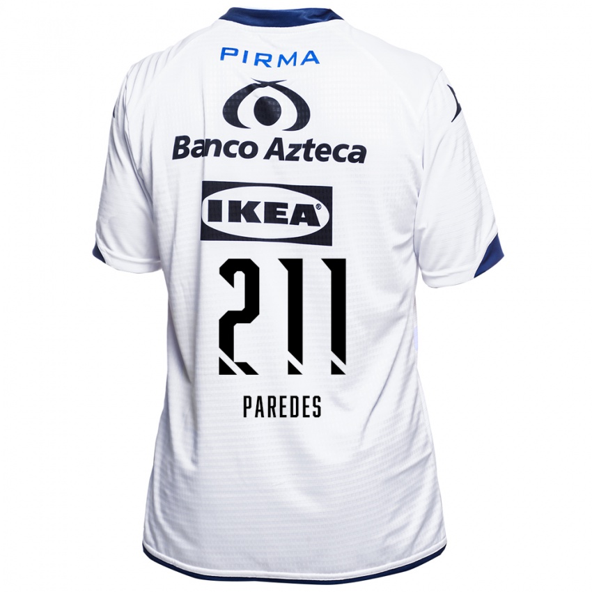 נשים Iker Paredes #211 לבן שחור כחול ג'רזי ביתית 2026/27 חולצה קצרה