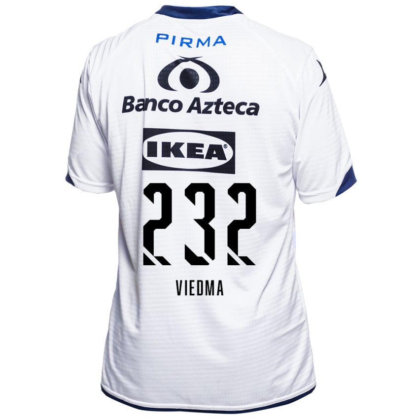 נשים Alvar Viedma #232 לבן שחור כחול ג'רזי ביתית 2026/27 חולצה קצרה