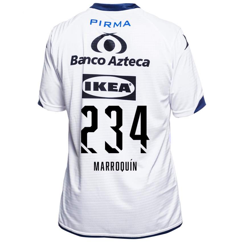 נשים Luis Marroquín #234 לבן שחור כחול ג'רזי ביתית 2026/27 חולצה קצרה