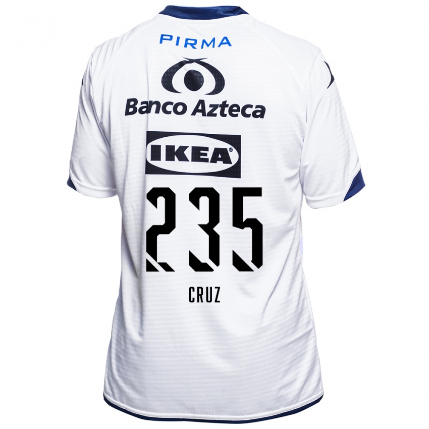 נשים Santiago Cruz #235 לבן שחור כחול ג'רזי ביתית 2026/27 חולצה קצרה