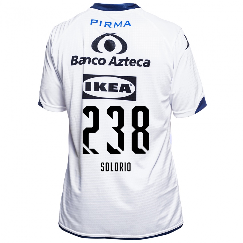 נשים Héctor Solorio #238 לבן שחור כחול ג'רזי ביתית 2026/27 חולצה קצרה
