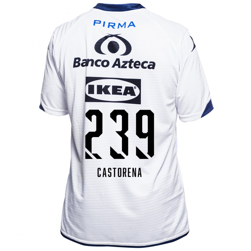 נשים Ernesto Castorena #239 לבן שחור כחול ג'רזי ביתית 2026/27 חולצה קצרה