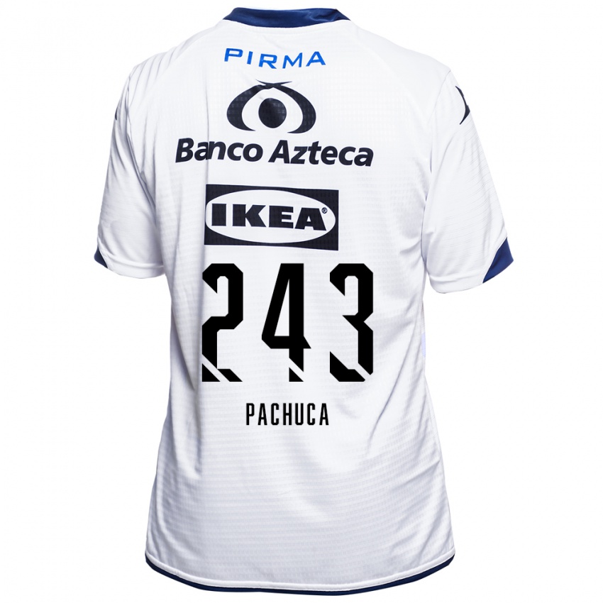 נשים Erick Pachuca #243 לבן שחור כחול ג'רזי ביתית 2026/27 חולצה קצרה