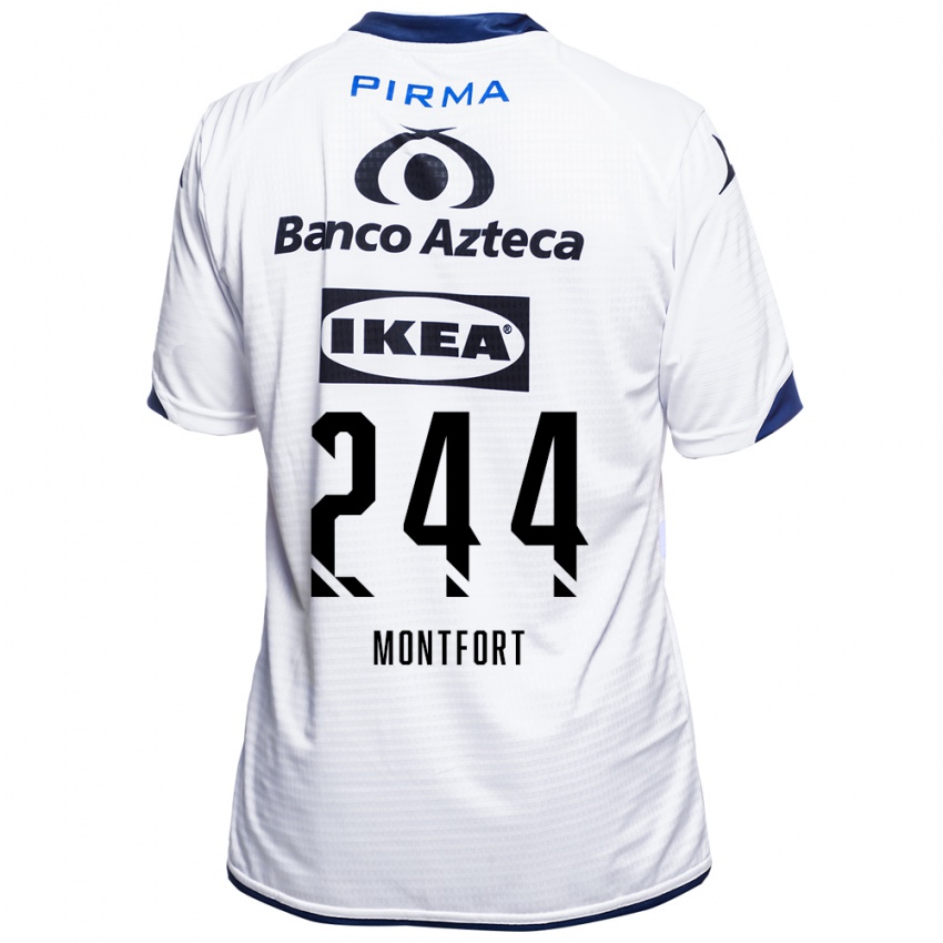 נשים Bruno Montfort #244 לבן שחור כחול ג'רזי ביתית 2026/27 חולצה קצרה