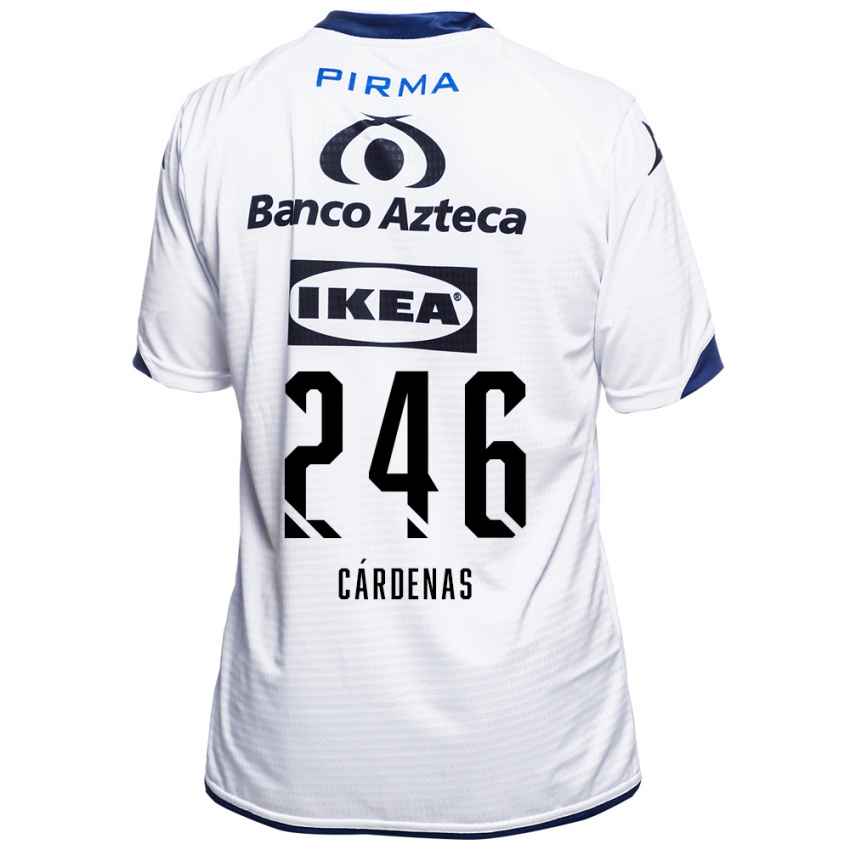 נשים Enrique Cárdenas #246 לבן שחור כחול ג'רזי ביתית 2026/27 חולצה קצרה