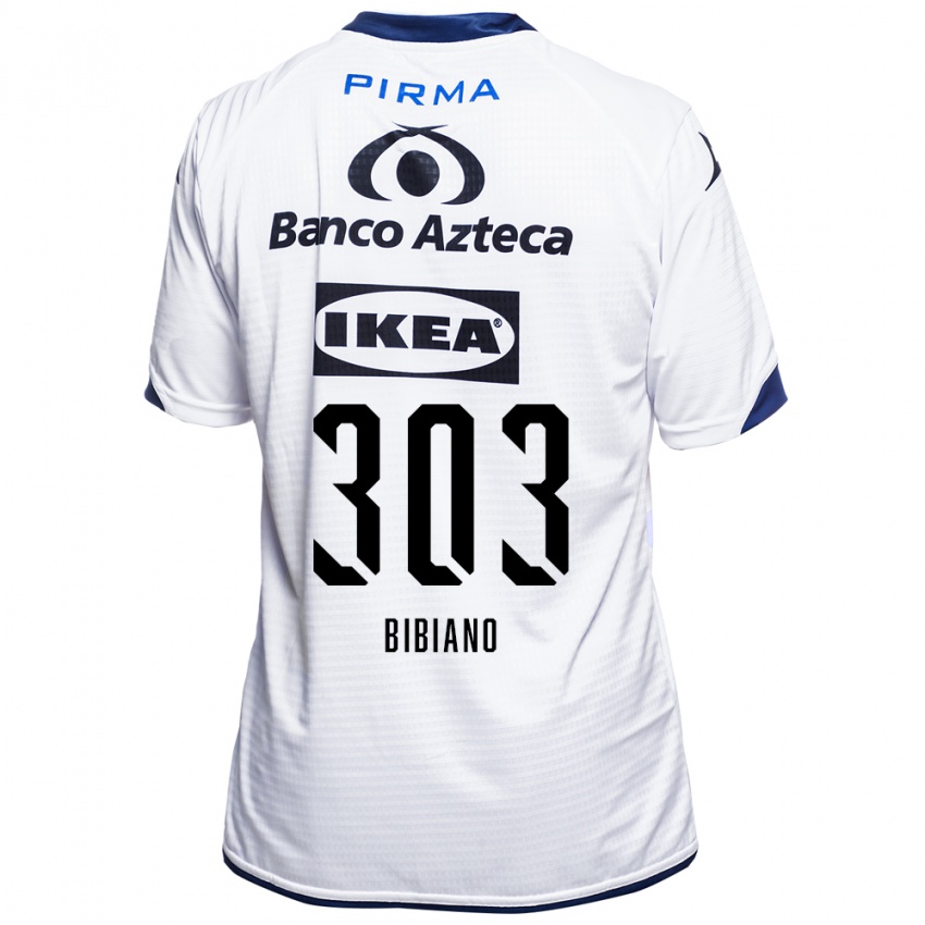 נשים Christiano Bibiano #303 לבן שחור כחול ג'רזי ביתית 2026/27 חולצה קצרה