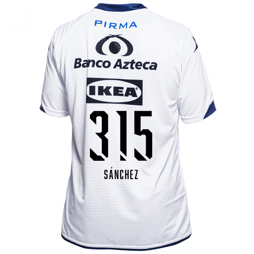 נשים Santiago Sánchez #315 לבן שחור כחול ג'רזי ביתית 2026/27 חולצה קצרה