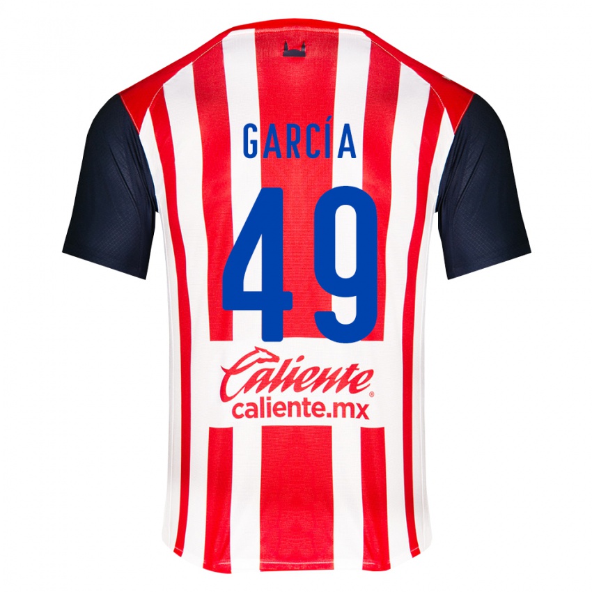 נשים Gilberto García #49 אדום שחור לבן ג'רזי ביתית 2026/27 חולצה קצרה