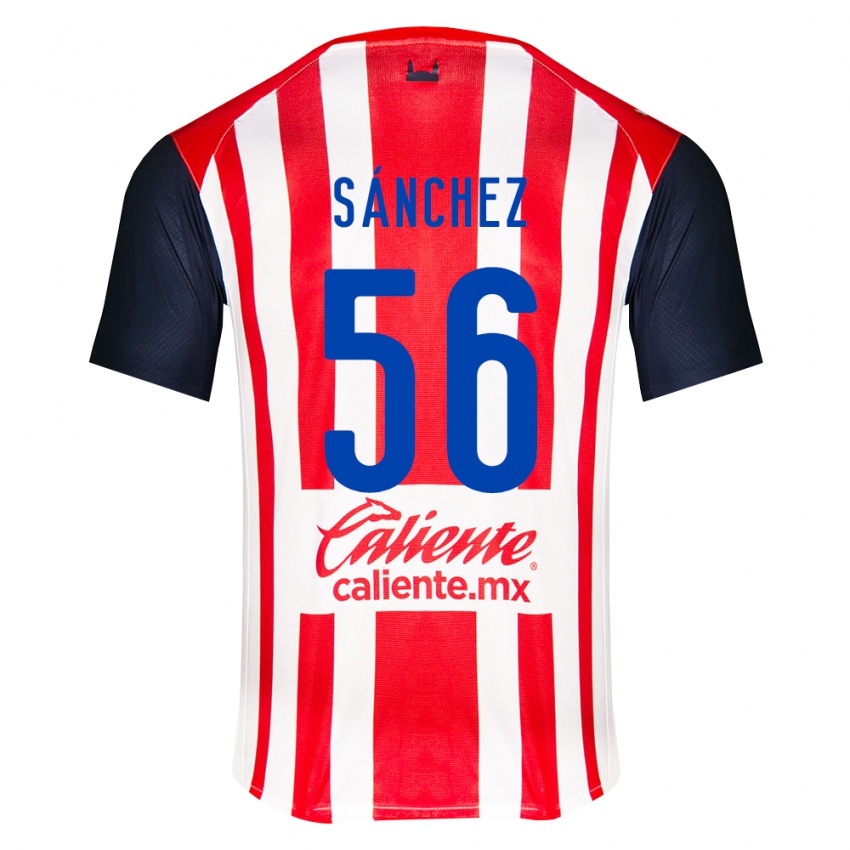 נשים Benjamín Sánchez #56 אדום שחור לבן ג'רזי ביתית 2026/27 חולצה קצרה
