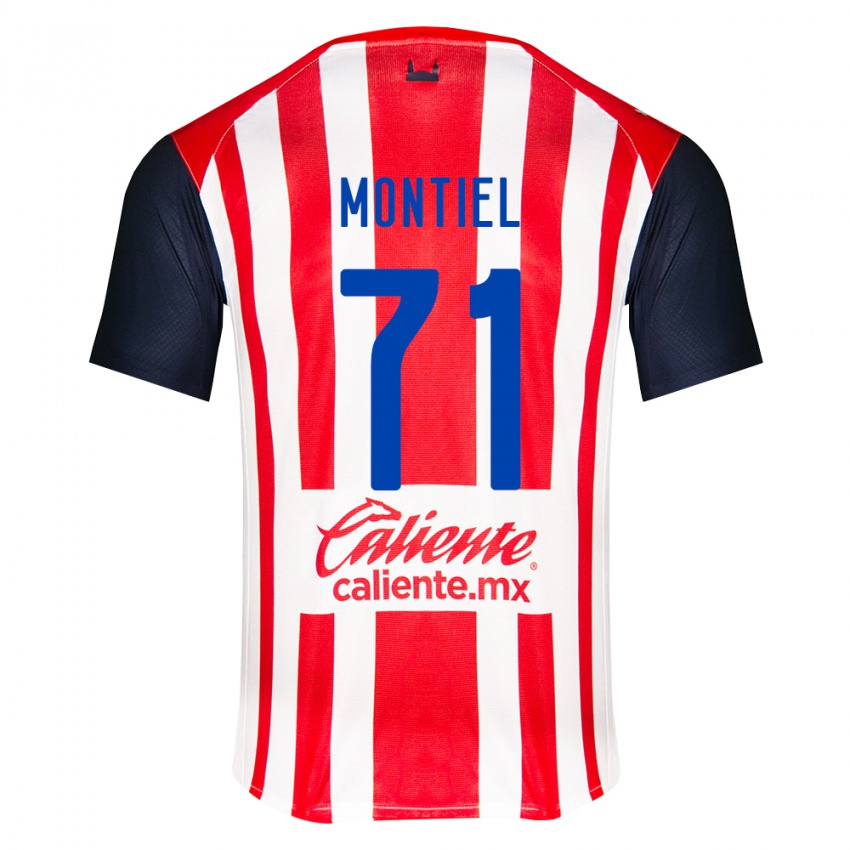 נשים Erick Montiel #71 אדום שחור לבן ג'רזי ביתית 2026/27 חולצה קצרה